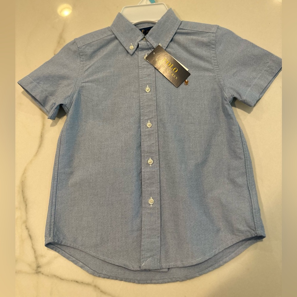 Boys size 5 classic polo short sleeve button up